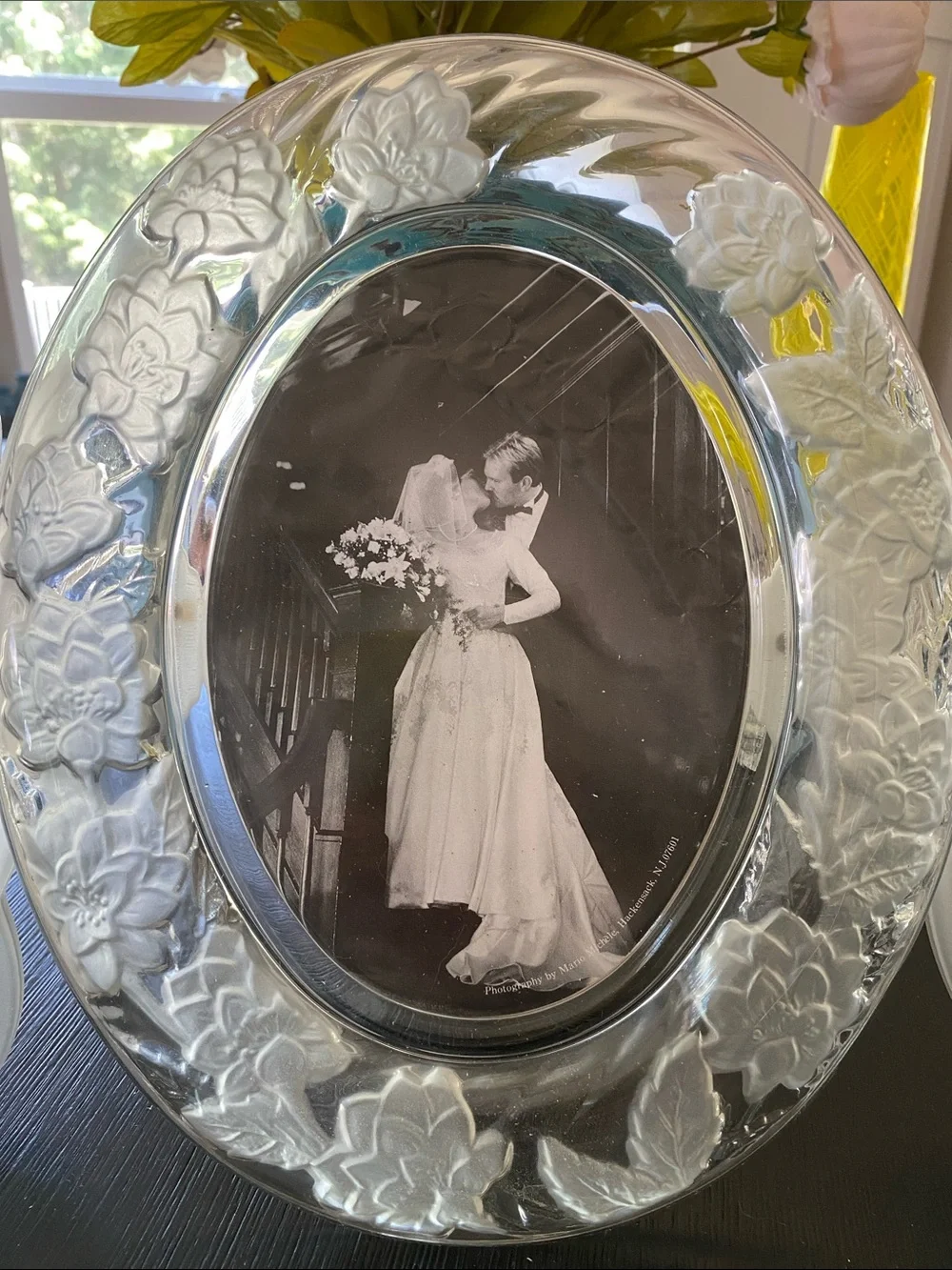 3 Vintage Frosted Glass Photo Frame Set - Mikasa & Crystal Clear Signatures